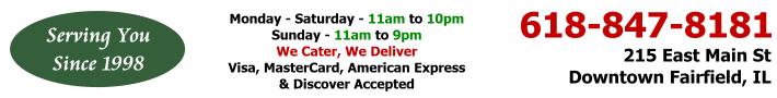 Hours: Mon - Sat 11am to 10pm, Sun - 11am to 9pm